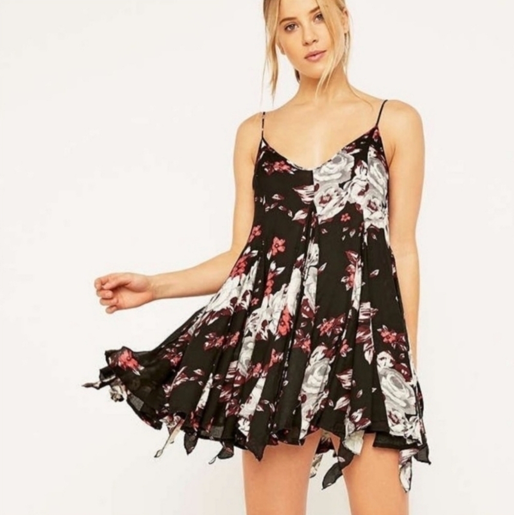 Free People Alyson floral trapeze swingy slip dress - Picture 3 of 9